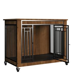 Lồng chó gỗ chắc chắn, sản xuất theo yêu cầu, bán buôn, chuồng chó chắc chắn, có ngăn vệ sinh riêng, sử dụng trong nhà và ngoài trời - Product Image 1