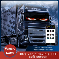 Panneau matriciel LED RGB personnalisé BGZM, programmable, effet œil de démon, pour voiture, camion, publicité, nouvelle application de contrôle, éclairage de logo