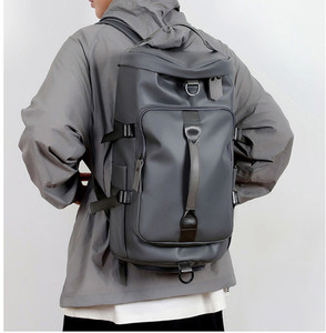 MKW2054 Mochila Impermeable Personalizada de Cuero PU para Hombre, Mochila de Estilo de Negocios, Bolsa de Lona de Viaje para Noche - Product Image 5