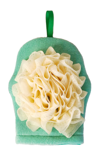 Manopla de baño de árbol de Navidad de lujo de gran oferta con material de malla de rayón PE para pieles sensibles - Product Image 2