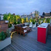 Planche de terrasse extérieure en WPC teck, grain de bois 3D, imperméable, antidérapante, revêtement composite pour jardin, patio, piscine et balcon