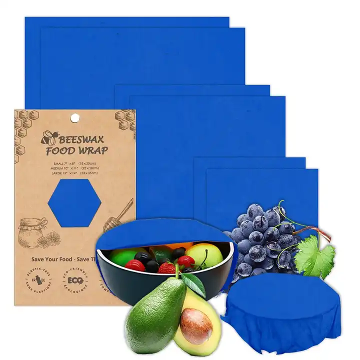 2023 OEM Klein Blue Food Grade Beeswax Food Wraps Instead Of Plant