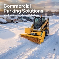 Brosse à neige montée sur véhicule routier municipal, légère et haute performance, moteur diesel, 30 degrés de déviation, garantie 1 an