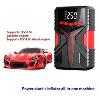 Nouveau Compresseur d'Air Portable 6000mAh ABS pour Pneus de Voiture avec Pince Intelligente, Démarreur de Batterie et Moniteur de Pression des Pneus