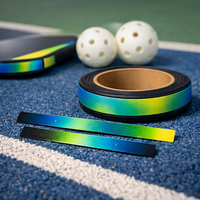 Bande de protection pour raquette de pickleball avec logo personnalisé, haute qualité, matériau TPU léger, plusieurs couleurs, protection durable.