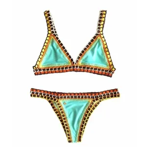 Bikini italiano de lujo para mujer, ropa de playa Sexy hecha a mano, traje de baño Aqua, Bikinis de ganchillo, novedad de 2022