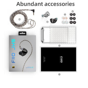 <span class=keywords><strong>FiiO</strong></span> JadeAudio JH5 Hi-Fi <span class=keywords><strong>Auriculares</strong></span> intrauditivos con 1DD + 4BA 5 controladores híbridos Cable de 2 pines de 0,78mm Interfaz desmontable de 3,5mm - Product Image 4