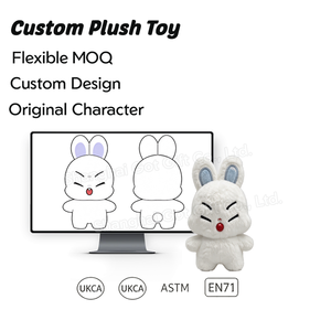 Peluche Coniglio Promozionale Personalizzato su Misura, Giocattolo in Peluche a Forma di Coniglio Cartone Animato, Mini Peluche Animale Personalizzato - Product Image 1