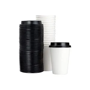 Professional Manufacture Nice Price White Black Plastic Lids For Hot Drink Paper Cups