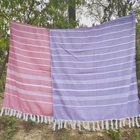 Offre Spéciale 100% coton Hammam Fouta serviette de plage doux Logo personnalisé imprimé séchage rapide rayé sable Protection bain nager en gros