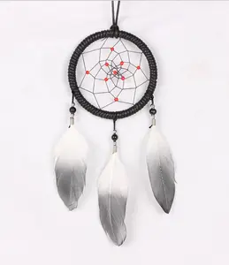 Decoration handmade traditional wind chimes hanging dreamcatcher Wholesale Dream Catcher Feather