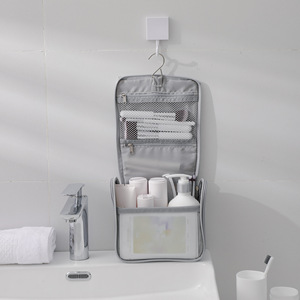 Travel Toiletries Bag 22x10x19cm Hook Type Waterproof Oxford Cloth Storage Bag For Trip Cosmetic Organizer - Product Image 1