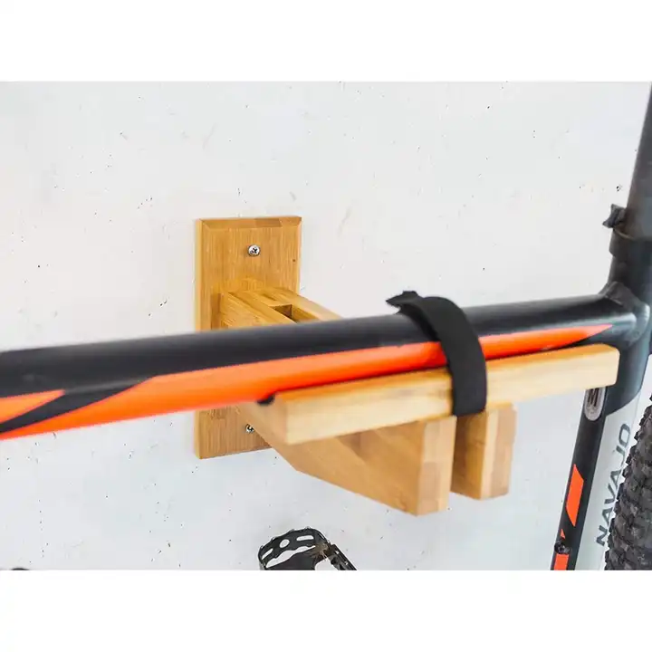 bike hooks for garage wall, bamboo