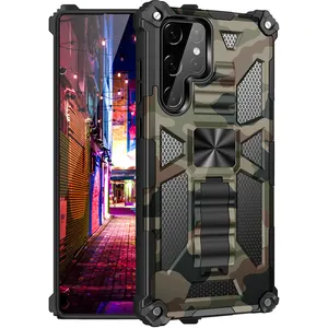 Galaxy S23 Ultra S22 Plus S20 FE S22+ kickstand Heavy Duty Shockproof Phone Cover Cases S21 case for Samsung
