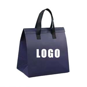 Bolsa Térmica Pequeña Personalizada con Logotipo para Llevar Comida, Bolsa de Refrigeración Desechable Portátil para Entrega de Alimentos, Bolsa Aislante de Calor de Tela No Tejida - Product Image 1