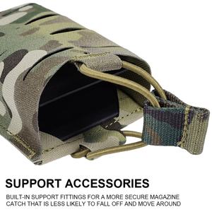 Porte-chargeur simple découpé au laser en nylon 500D, compatible MOLLE, pour chargeurs 5.56mm - Product Image 3