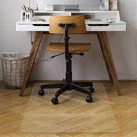 Tapis de chaise de bureau pour sols en bois dur, en PVC, antidérapant, résistant aux taches, lavable, épaisseur 1-1,5 mm, rectangulaire, fabriqué à la machine, pour usage au bureau