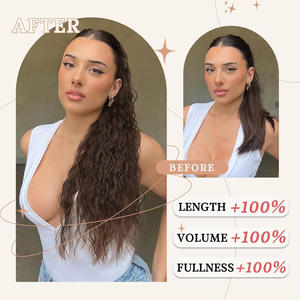 Peluca de cola de caballo rizada de alta temperatura de Henan con clips, cabello largo para un estilo de día relajado - Product Image 3