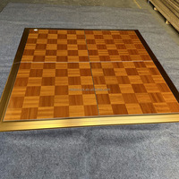 NIKA - Pista de Baile Portátil de Madera Contrachapada con Diseño Cuadriculado en Blanco y Negro para Bodas, Eventos y Fiestas