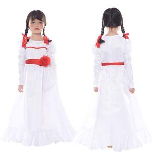 Ecowalson Halloween Fille Halloween Robe Poupée Annabelle <span class=keywords><strong>Cosplay</strong></span> Costume pour Femmes Enfants Adulte Halloween Costume Horreur - Product Image 3