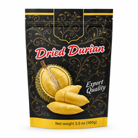 Impression personnalisée en gravure pour sachets plastiques à fermeture éclair pour l'emballage de snacks de durian séché – Vente en gros