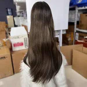 EMEDA 28 pollici più lunghi capelli umani parrucche frontali in pizzo swiss pizzo top parrucca jewish kosher sheital parrucca da donna