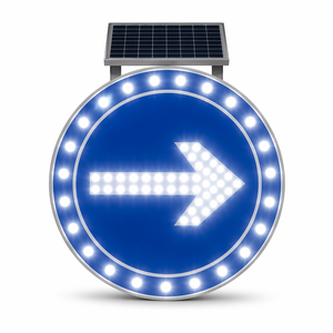 Panneau <span class=keywords><strong>de</strong></span> signalisation routière à LED solaire en forme <span class=keywords><strong>de</strong></span> flèche, en aluminium moulé sous pression, IP65, avec indicateur <span class=keywords><strong>de</strong></span> direction réfléchissant 3M EGP pour <span class=keywords><strong>la</strong></span> construction routière et les autoroutes - Product Image 3