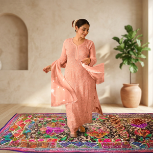 Alta demanda Estilo indio pakistaní Karachi Work Fancy Salwar Trajes Ropa étnica Último exclusivo Eid Top Producto más vendido - Product Image 3