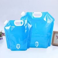 ActEarly Nouvelle Arrivée Randonnée Camping Sac À Eau Bière Jus Huile utilisée Sans BPA 5L pliable réservoir d'eau sac avec robinet