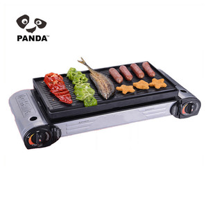 Estufa de Jardín Panda Personalizada de Doble Quemador con Encendido Automático, Portátil para Acampar al Aire Libre, de Gas Butano, con Estuche de Transporte - Product Image 1