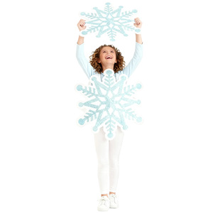 Costume de cosplay flocon de neige pour enfants, tenue de spectacle d'hiver, combinaison blanche avec veste, 8-13 ans - Product Image 4
