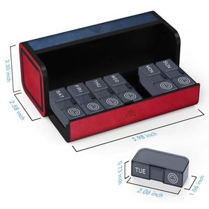 Pastillero de Viaje Portátil y Desmontable, Diseño de Cuero a Prueba de Humedad, Organizador Semanal de Medicamentos para 7 Días - Product Image 3