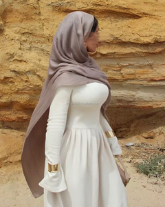 2025 phong cách khiêm tốn maxi ăn mặc một dòng phù hợp với đầy đủ lót cộng với kích thước - Product Image 2