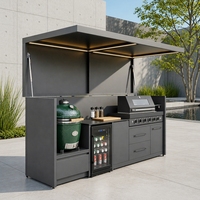 Prix d'usine, barbecue pliable d'extérieur en acier inoxydable 304, personnalisé, résistant au soleil, pour cuisine extérieure