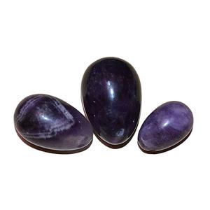 100% CRISTAL Natural amatista Yoni huevos suministro sanitario para ejercicio Vaginal <span class=keywords><strong>esferas</strong></span> cómodas huevos bola - Product Image 3