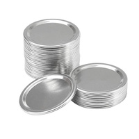 Couvre-bocaux en aluminium de remplacement, argentés et dorés, réutilisables, étanches, de type divisé