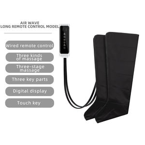 Botas de presoterapia para masaje de aire de compresión de piernas de recuperación, botas de compresión negras rápidas para circulación sanguínea, 6 cámaras - Product Image 3