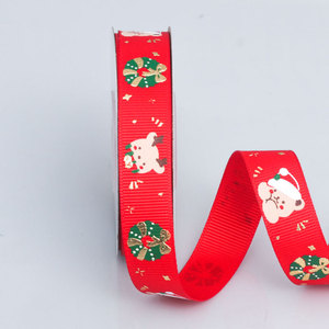 Pita Natal Siap Pakai dengan Hot Stamping Bahasa Inggris Lebar 1.6CM untuk Pohon Natal, Dekorasi Pakaian Natal - Product Image 6