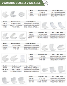 Sumkoka BPI phân hủy sinh học mía container bã mía dùng một lần ăn trưa hộp mía bột giấy Bộ đồ ăn <span class=keywords><strong>6inch</strong></span> bã mía Burger hộp - Product Image 4