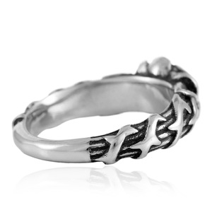Anillo Clásico para Mujer <span class=keywords><strong>Atila</strong></span>, Diseño Geométrico Vintage, Acero Inoxidable, Chapado en Oro de 18K, Resistente al Agua, con Engaste de Garras, Joyería de Regalo - Product Image 3