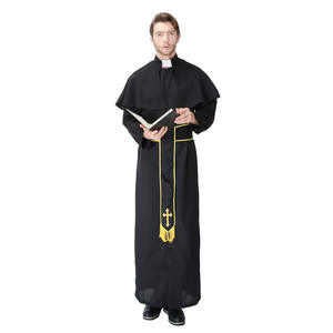 Halloween Pascua Carnaval Adulto Hombre Sacerdote Disfraz Hombres Clero Túnica Para Halloween - Product Image 1