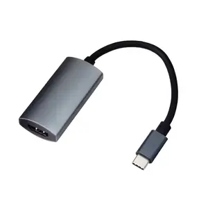 OEM/ODM סוג C זכר ל-HDMI נקבה שקע כבל אודיו מתאם 4k 60Hz מעטפת סגסוגת אלומיניום קצב רענון משתנה