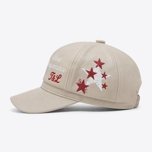 Boina Ajustable de Piel Sintética Estampada de Alta Calidad con Logotipo de Cadena Personalizado, Gorra Elegante de Moda, Fabricante OEM ODM, Pedidos al por Mayor, China - Product Image 3