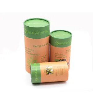 100% Biologisch Afbreekbaar Gerecycled Cilinder Karton Papier Koffie Buis/Verpakking Kartonnen Thee Geschenkdoos