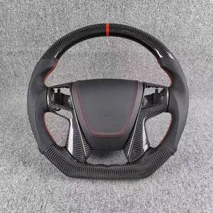 พวงมาลัยคาร์บอนไฟเบอร์ปรับแต่งได้สำหรับ150 <span class=keywords><strong>vellfire</strong></span>/prado/crow/land Cruiser-ส่วนบุคคลด้ามจับหนังอุ่น - Product Image 4