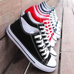 รองเท้าผ้าใบผู้ชายแบบหุ้มข้อและไม่หุ้มข้อ สไตล์เกาหลี คลาสสิก สำหรับคู่รัก นักเรียน พื้นยาง ระบายอากาศได้ดี - Product Image 3