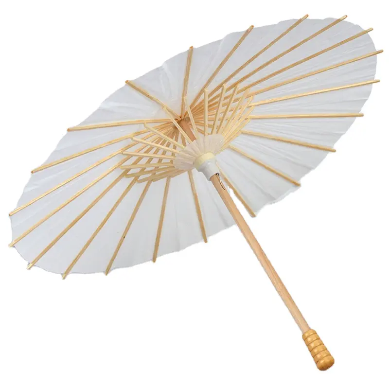 Toptan gelinlik düğün şemsiye beyaz yağlı kağıt şemsiye çin el yapımı zanaat şemsiye düğün şemsiye