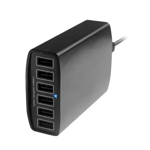 Multiple Port USB Charger 60W 12A 6-Port Desktop USB Charging Station with iSmart for 11 pro XS/X/9 and MP3/MP4 etc