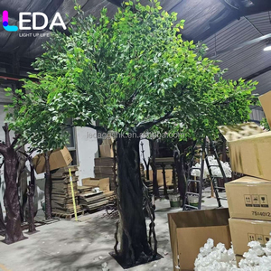 Grand arbre artificiel LEDA naturel, unique, pour extérieur et intérieur, en fibre de verre durable, idéal pour la décoration de mariage - Product Image 2