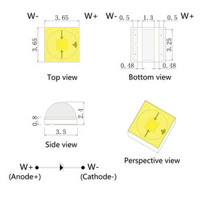 Neue Art 3535 Flip Chip weiß 6500K cct 1W/3W 5W 10W Hochleistungs-Keramik SMD LED-Diode - Product Image 2